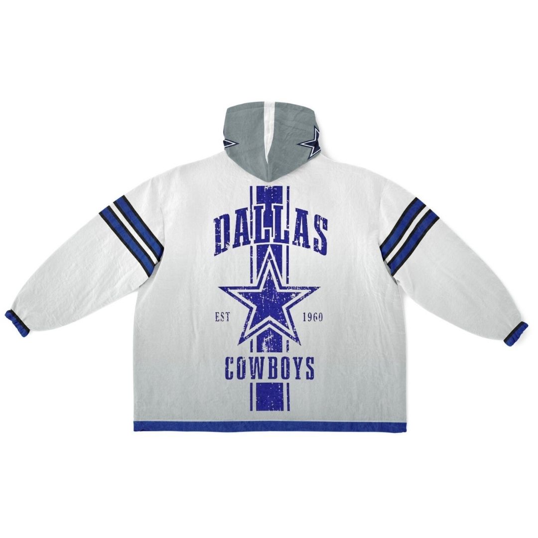 Dallas Cowboys White Football Cozy Cuddle Hoodie