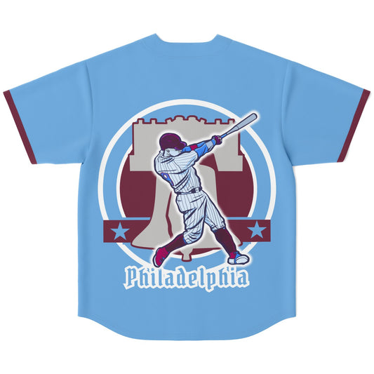 Philadelphia Phillies Powder Blue Baseball Jersey, (Message me with a number choice or no number)