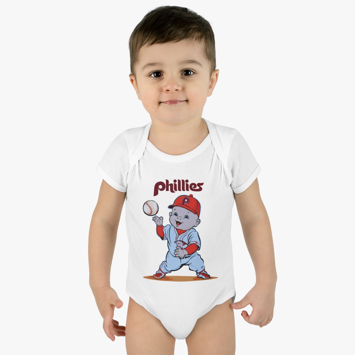 Phillies Baby Retro Infant Baby Rib Bodysuit Cutest New Fan Comfy Fit Super Soft Feel