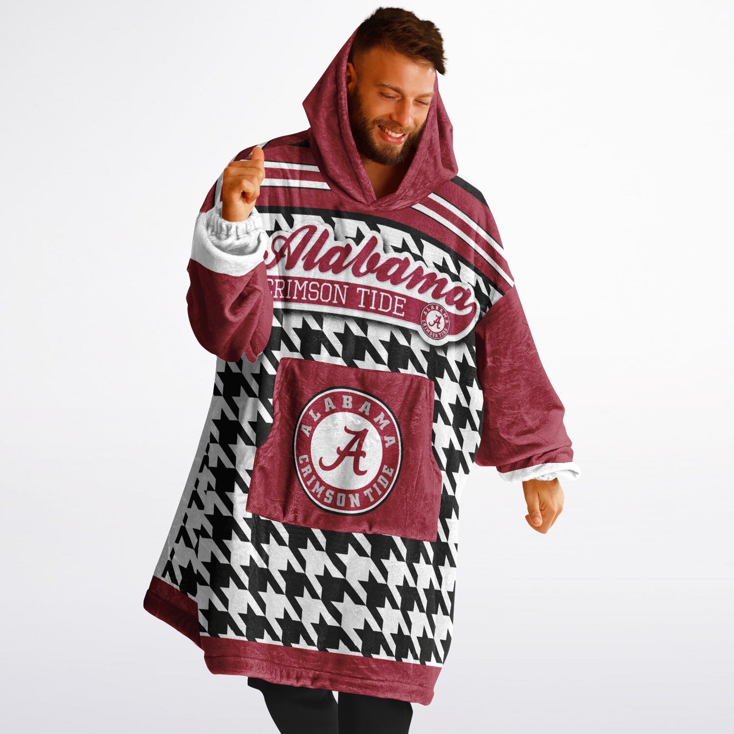 Alabama Crimson Tide Houndstooth Cuddle Hoodie Best Gift for Alabama Alumni and Fans