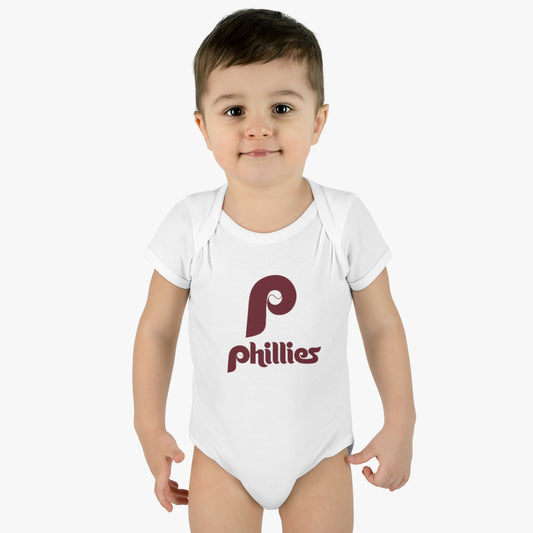 Phillies Retro Infant Baby Rib Bodysuit Cutest New Fan Comfy Fit Super Soft Feel