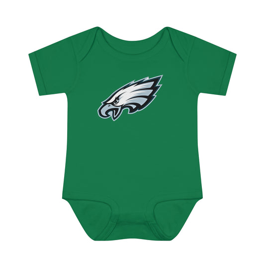 Infant Baby Rib Bodysuit Eagles Born A Fan Cutest New Fan Comfy Fit Super Soft Feel