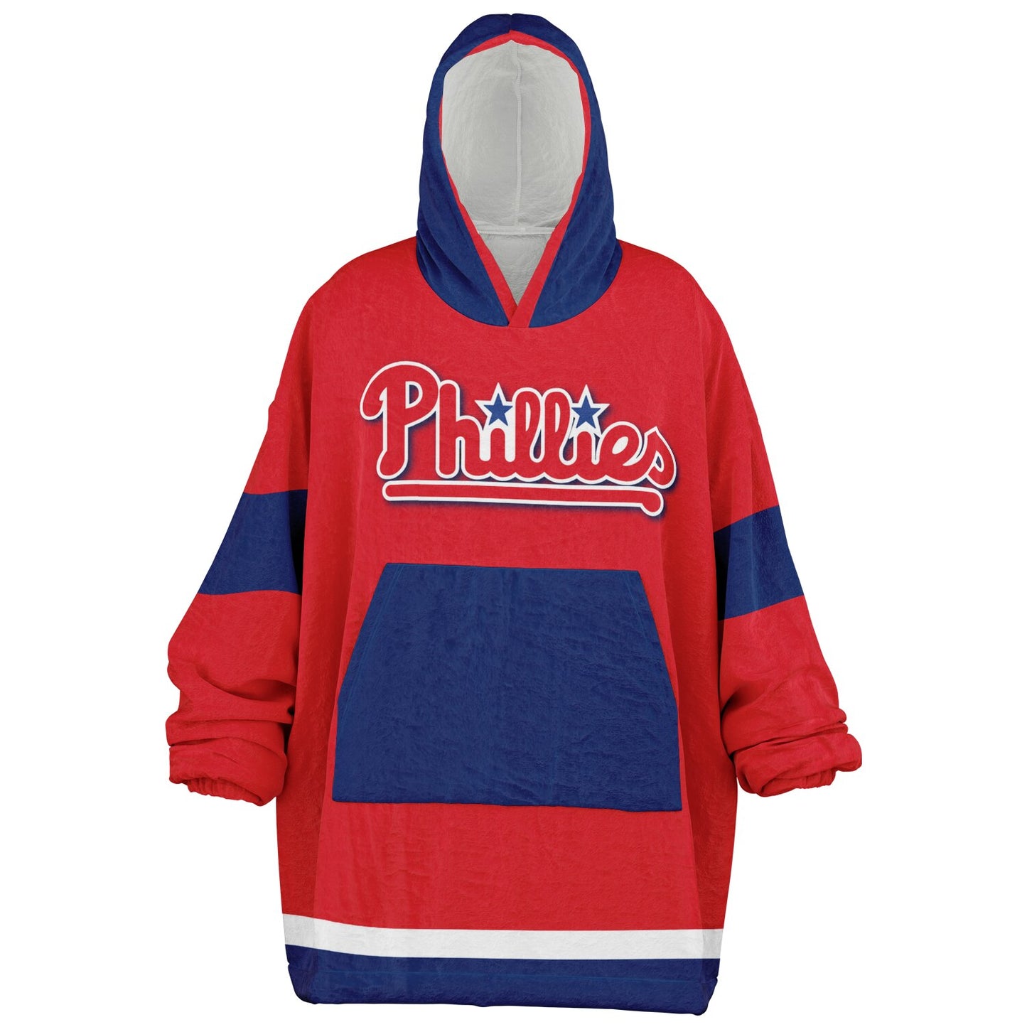 Phillies Red Cuddle Hoodie The Fightin Phillies Oversize Hooded Blanket Gift for Baseball Fans & Family