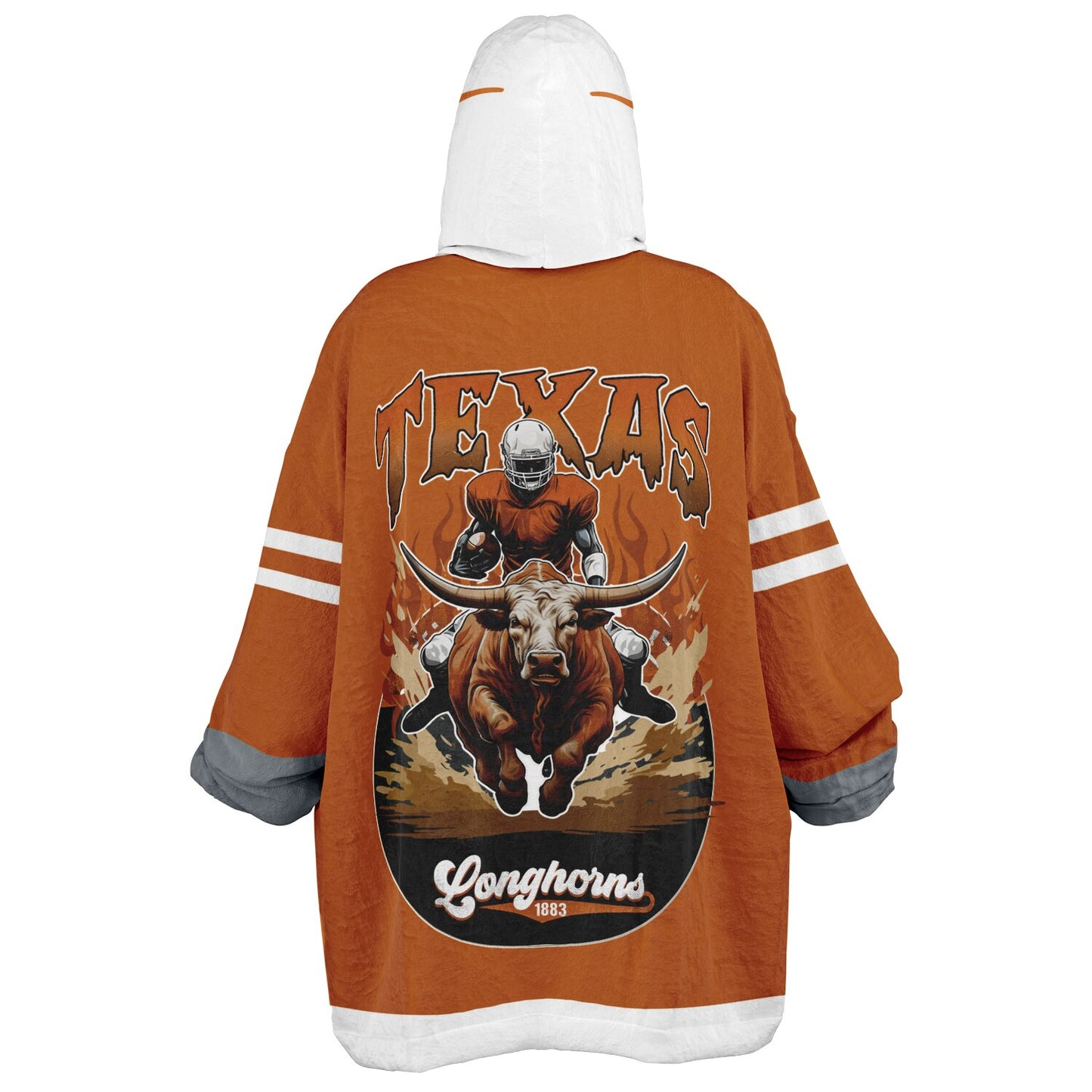 Texas Burnt Orange Oversize  Cuddle Hoodie Longhorn Rider Gift for Texas Alumni & Fans