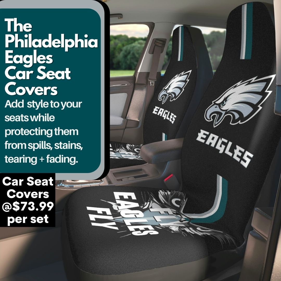 Philly Football Car Seat Covers Fly Eagles Fly Car Seat Covers Philly Sports Fans Gift