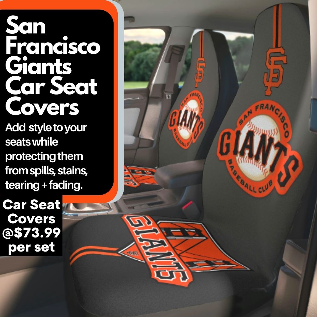 SF Giants Car Seat Covers, Giants Baseball Club car seat covers, SF Giants fan gift, car accessories gift