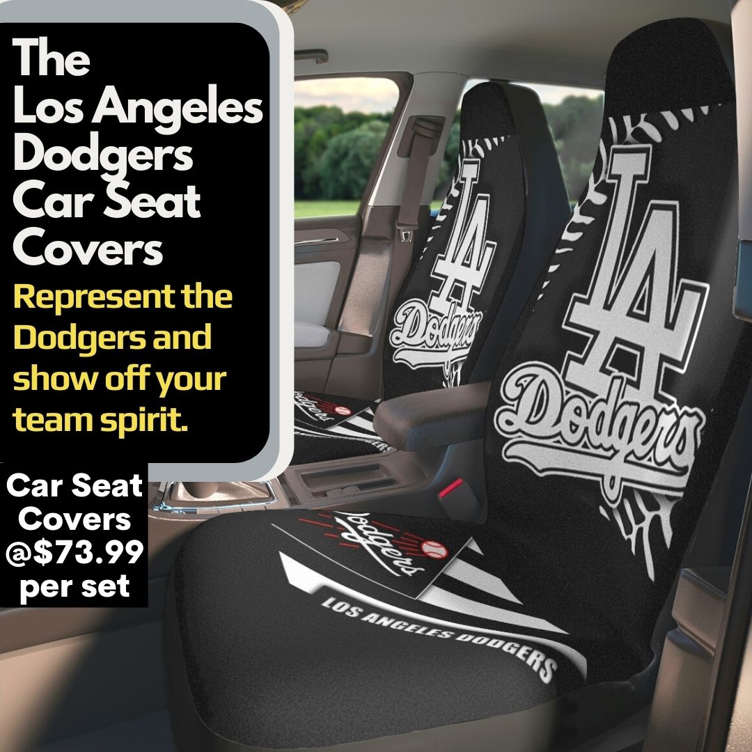 LA Dodgers Black Car Seat Covers Dodgers Baseball Club Truck Seat Covers Dodgers Fan Gift Car Accessories Gift