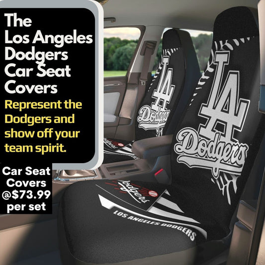 LA Dodgers Black Car Seat Covers Dodgers Baseball Club Truck Seat Covers Dodgers Fan Gift Car Accessories Gift