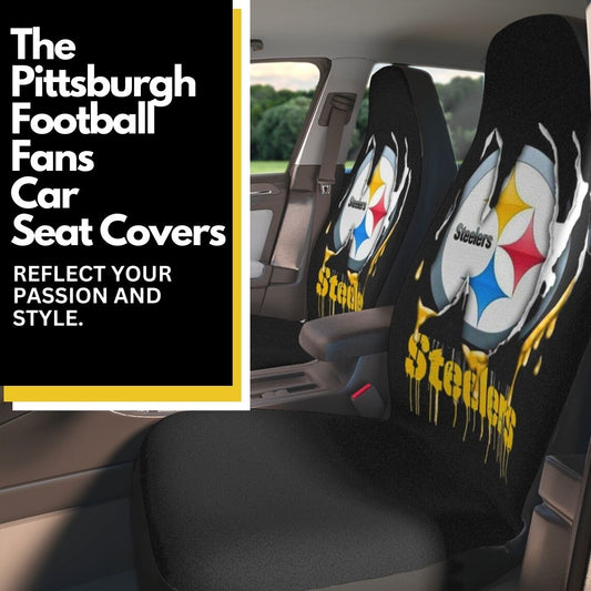 Pittsburgh Steelers Car Seat Covers Drip Image Pittsburgh Steelers Truck Seat Protectors Steelers Football Gift Steelers Fan Gift