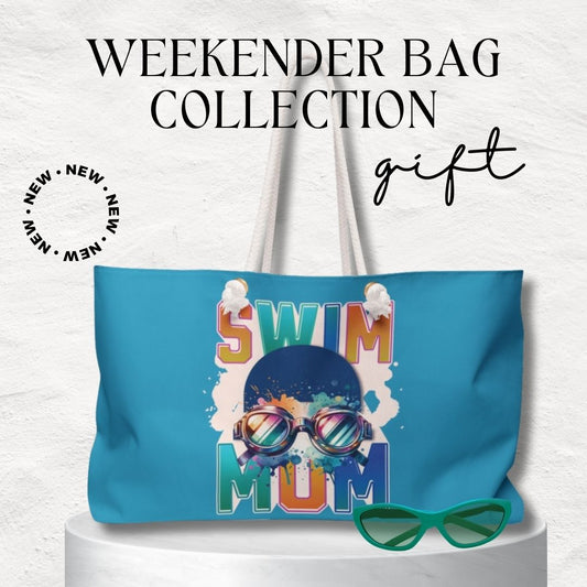Swim Mom USA Weekender Bag Gift for Swimming Lovers USA Gift