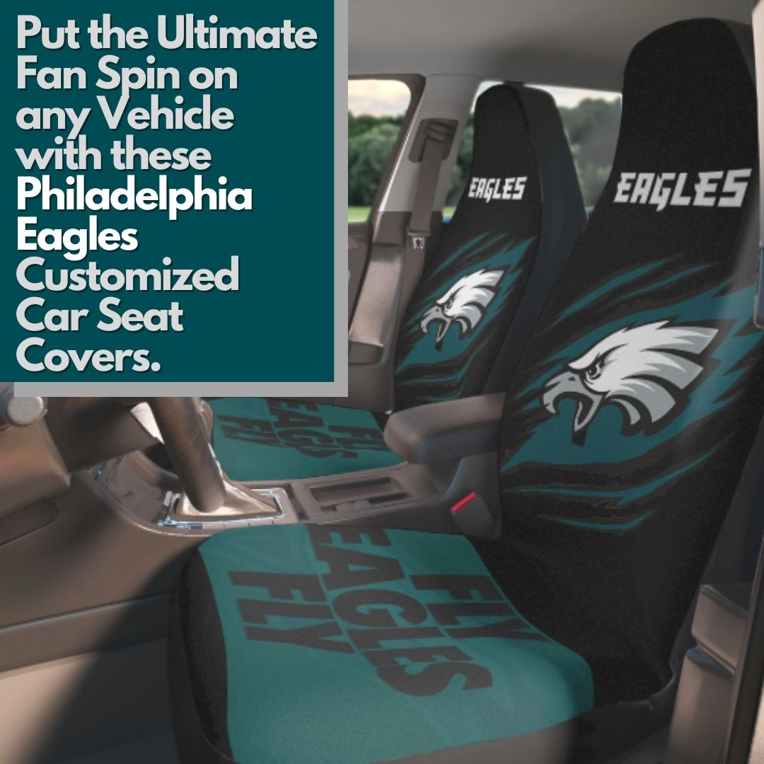 Philly Football Car Seat Covers Fly Eagles Fly Car Seat Covers Philly Sports Fans Gift