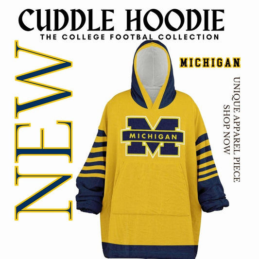 Michigan Football Cuddle Hoodie Maize & Blue Wolverines