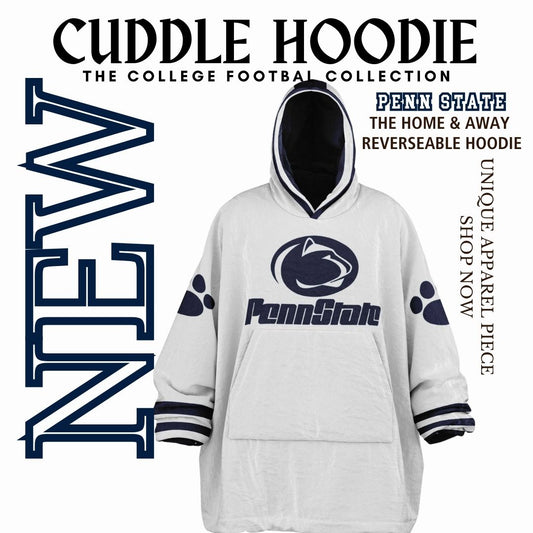 Penn St. Reversible Cuddle Hoodie  Home and Away Design Penn St. Alumni Gift For Students Parents and Fans