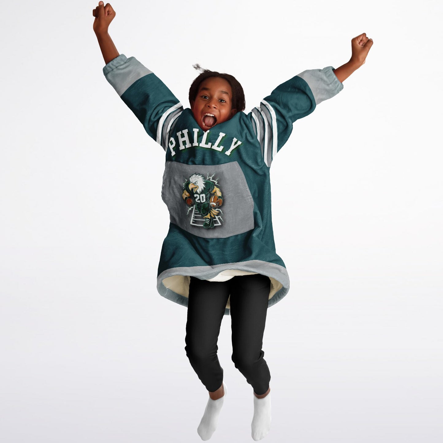 Youth Oversize Hooded Blanket Philly Player Green S.B. Champion