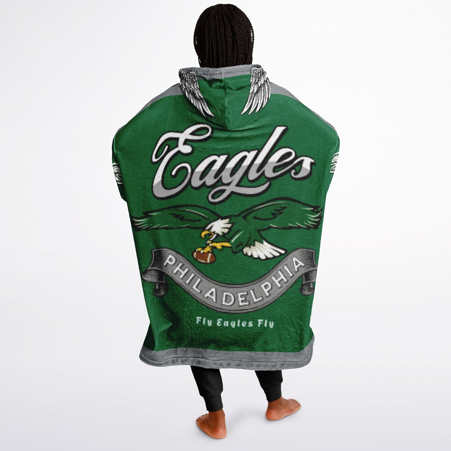 Eagles Retro Kelly Green Eagles Old School Look Cuddle Hoodie Great Gift for Fans