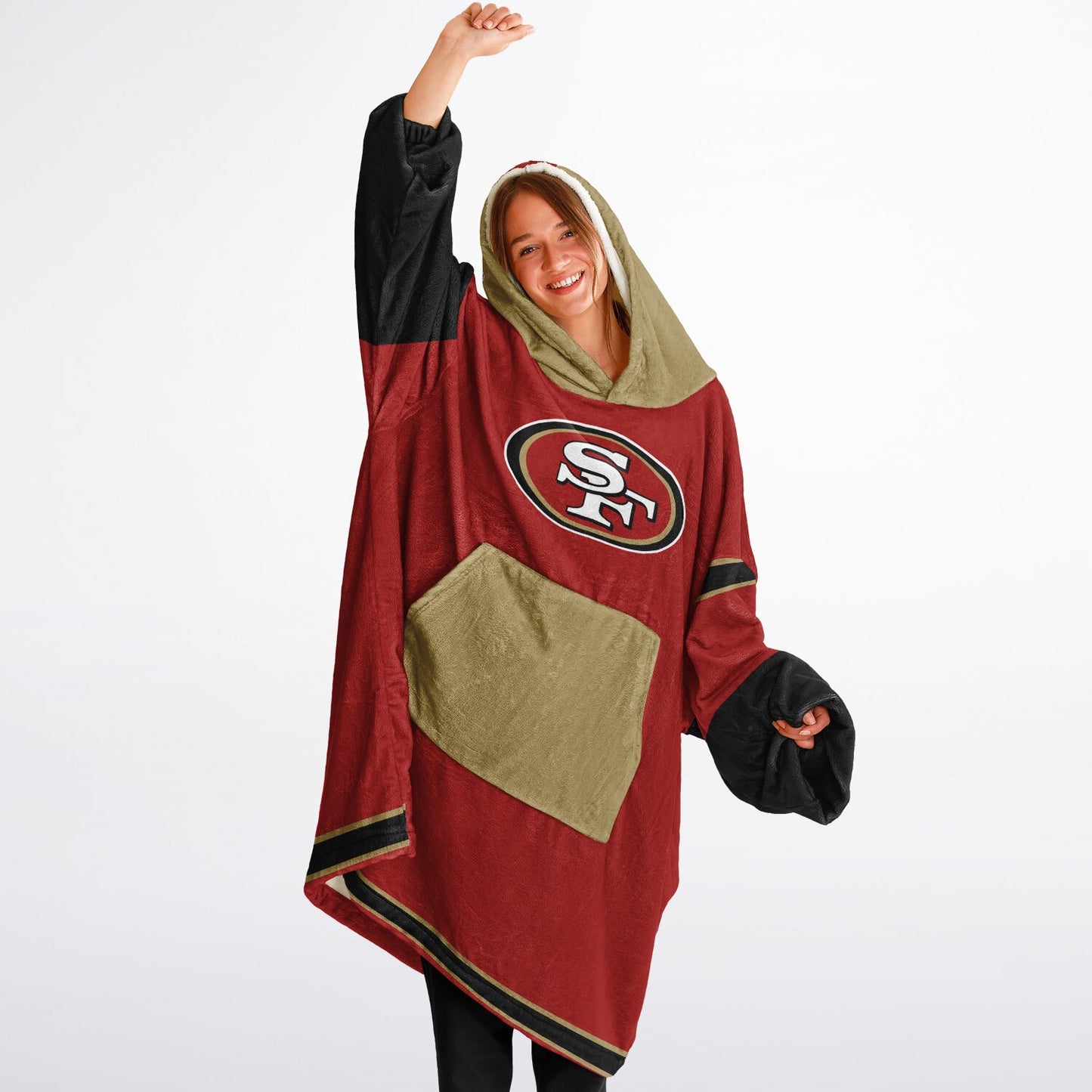 SF 49ers Red Cozy Cuddle Hoodie Gift for 49ers Fans