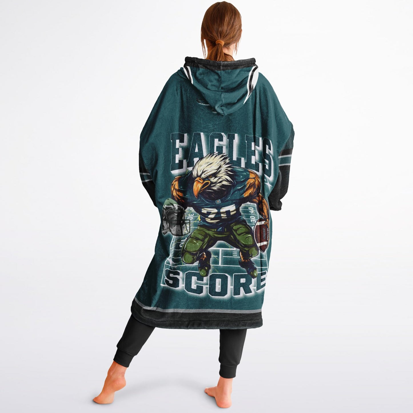 Philadelphia Eagles Victory Green Oversize Hooded Blanket