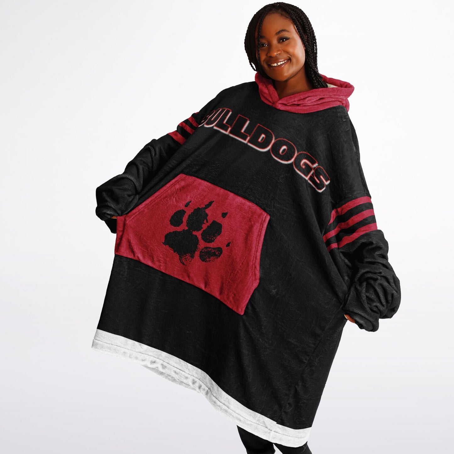 Georgia State Dawgs Black Bulldogs Cozy Cuddle Hoodie