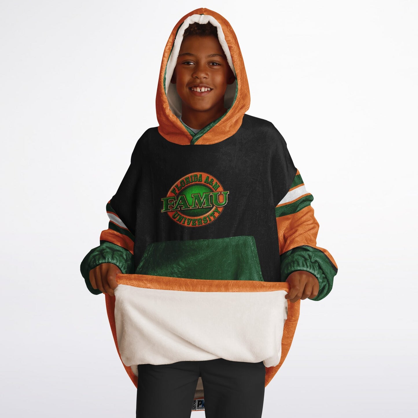 Youth FAMU Rattlers Black Oversize Cuddle Hoodie Young Fan Gift From Alumni