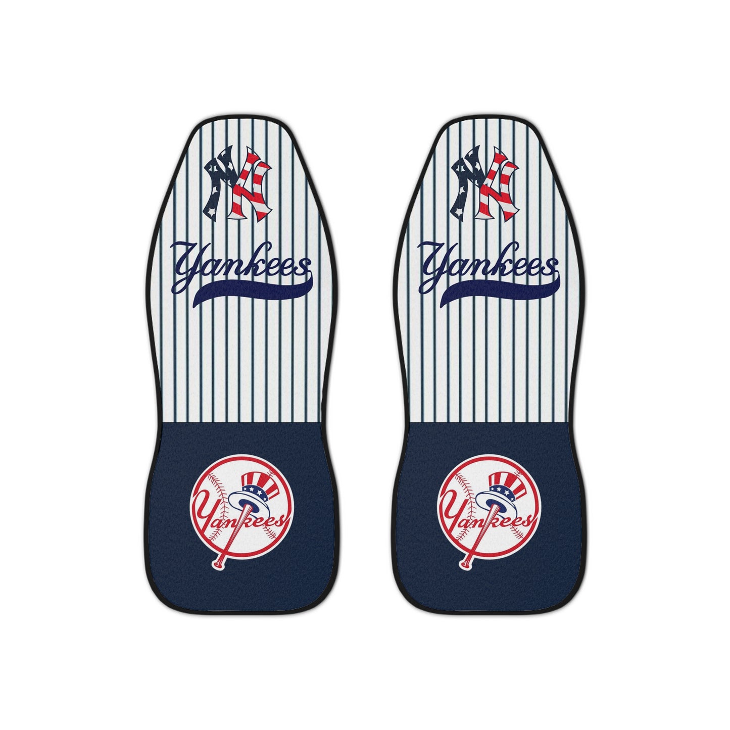 NY Yankees Car Seat Covers NY Red White & Blue NY w/ Striped Back & Navy Seat Vehicle Seat Covers NY Yankees Fan Gift Car Accessories Gift