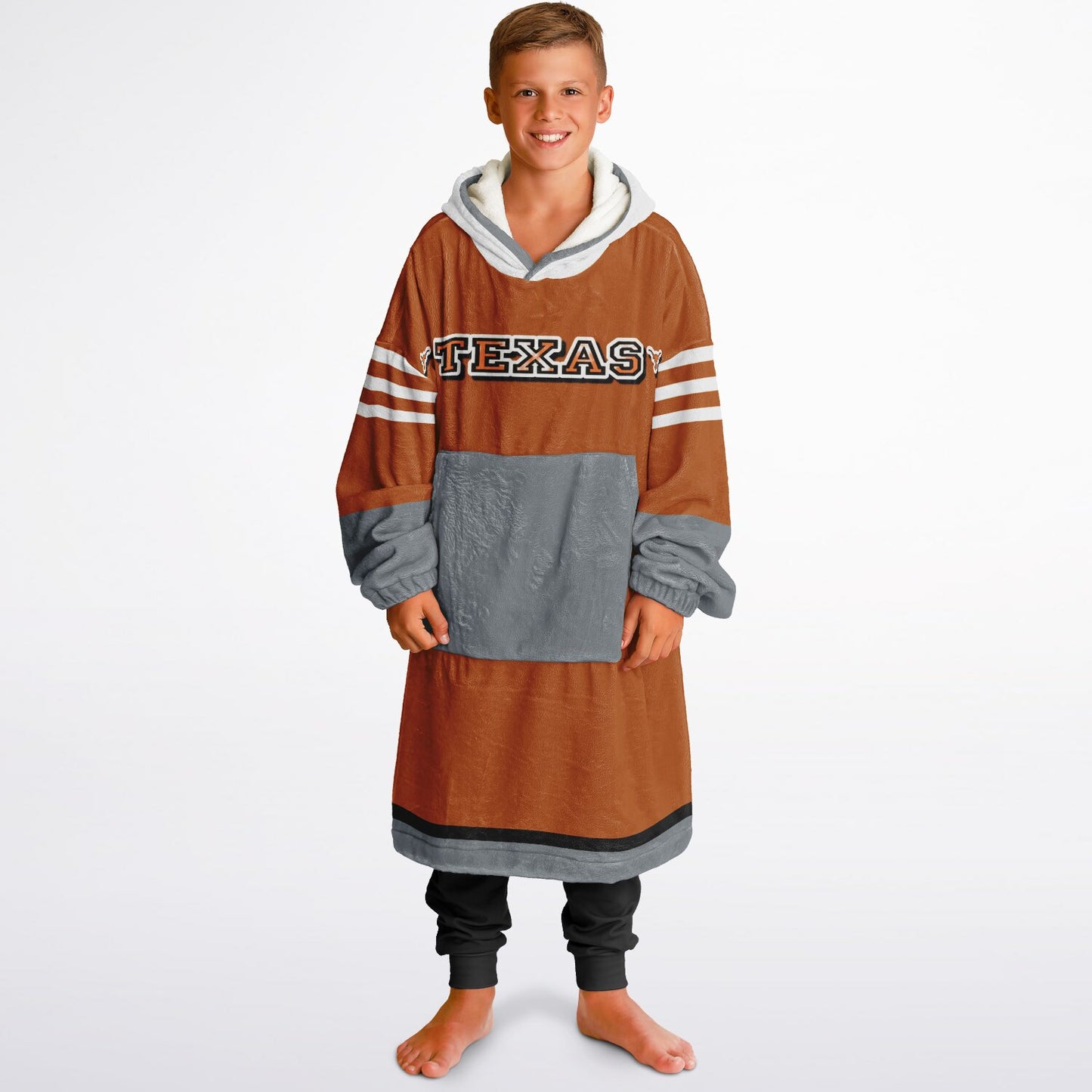 Youth Texas Longhorns Burnt Orange Oversize Cuddle Hoodie  Young Fan Gift From Alumni