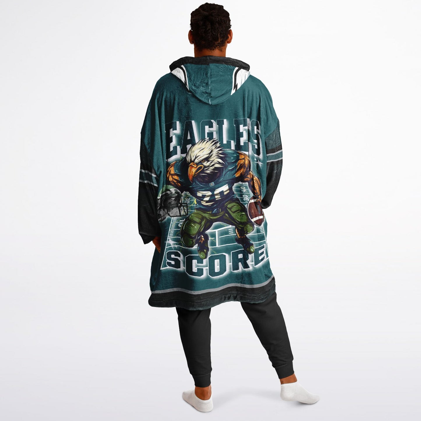 Philadelphia Eagles Victory Green Oversize Hooded Blanket