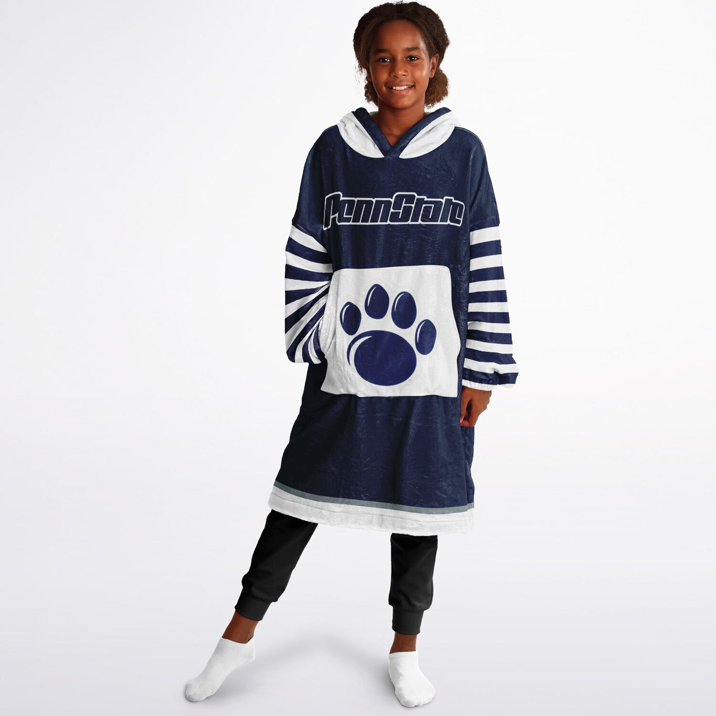 Youth Penn St. Blue & White Oversize Cuddle Hoodie