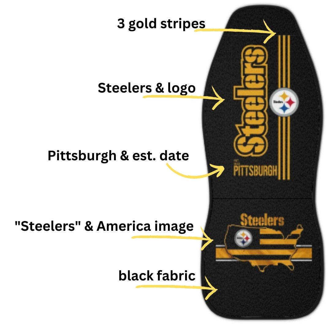 Pittsburgh Steelers Car Seat Covers Truck Seat Protectors Pittsburgh Football Gift for Steelers Fans