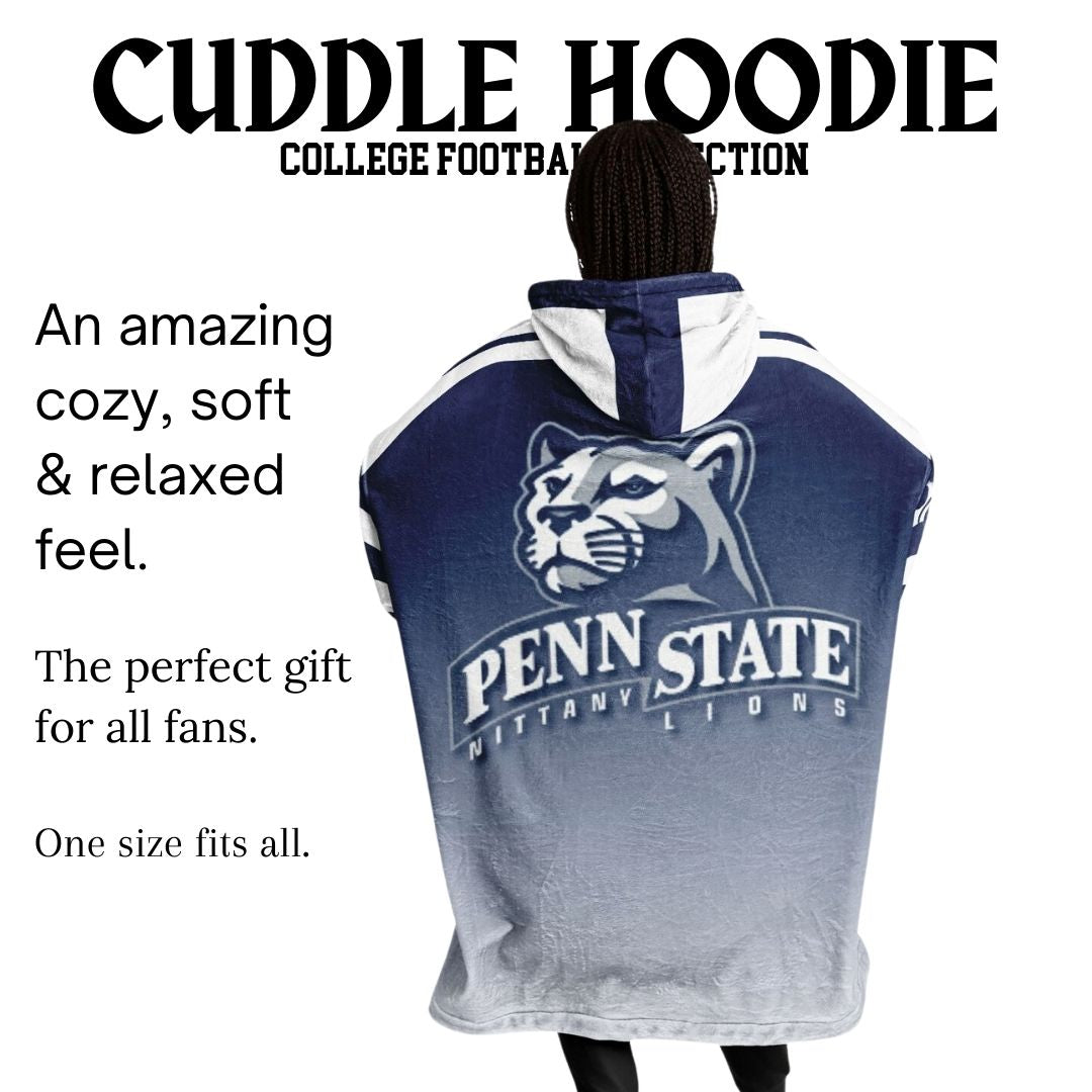 Penn St. Cuddle Hoodie White Out Design Penn St. Alumni Gift For Students Parents and Fans