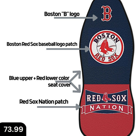 Boston Red Sox Car Seat Covers Red Sox Baseball Club Vehicle Seat Covers Red Sox Fan Gift Car Accessories Gift