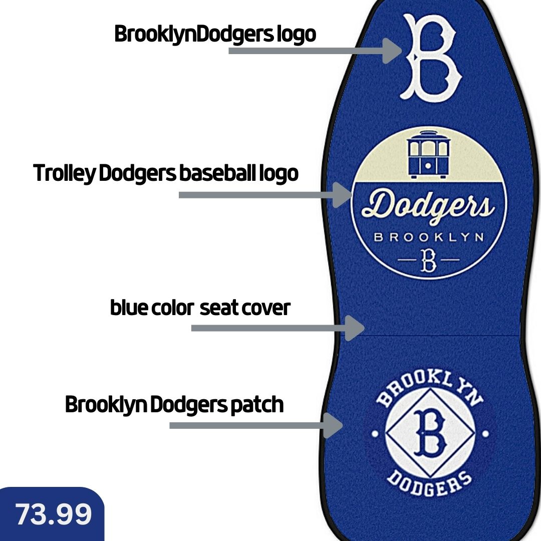 Brooklyn Dodgers Blue Car Seat Covers, Dodgers Baseball Club Truck Seat Covers Dodgers Fan Gift Car Accessories Gift