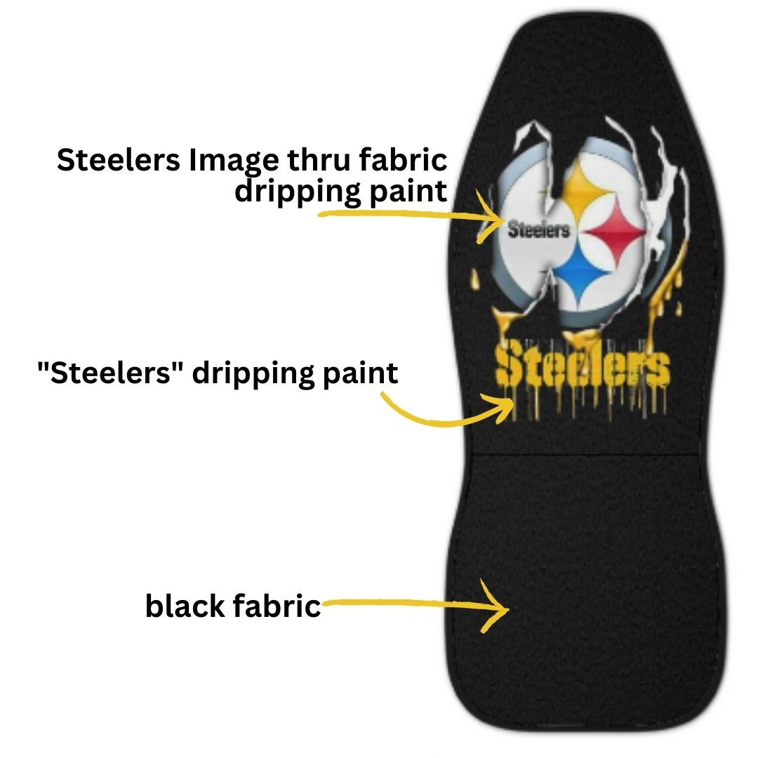 Pittsburgh Steelers Car Seat Covers Drip Image Pittsburgh Steelers Truck Seat Protectors Steelers Football Gift Steelers Fan Gift