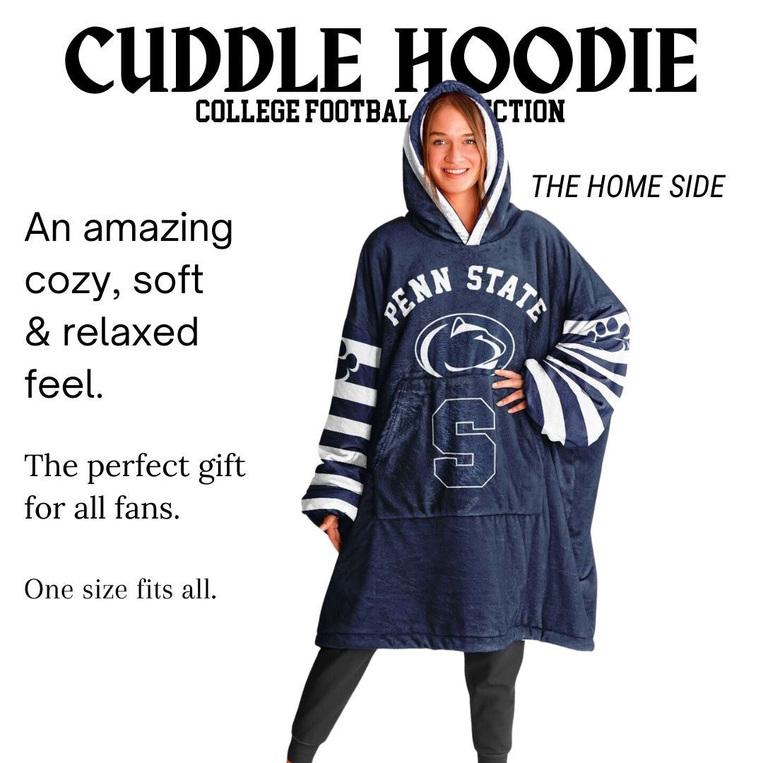 Penn St. Reversible Cuddle Hoodie  Home and Away Design Penn St. Alumni Gift For Students Parents and Fans