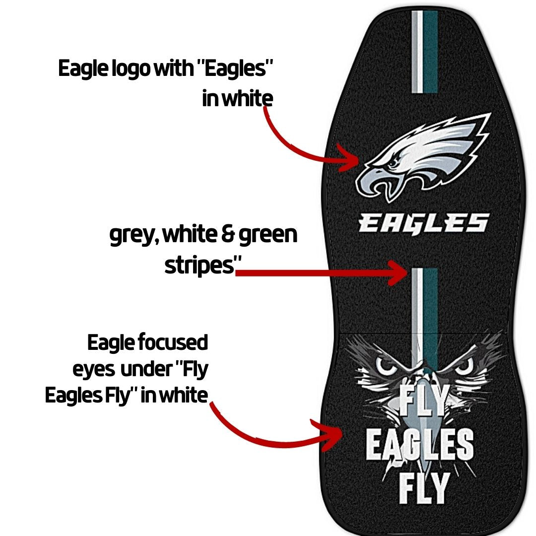 Philly Football Car Seat Covers Fly Eagles Fly Car Seat Covers Philly Sports Fans Gift