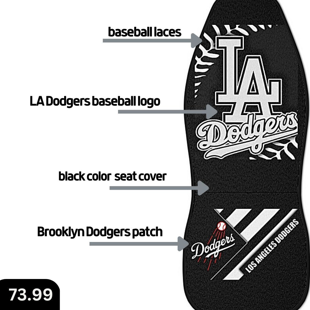 LA Dodgers Black Car Seat Covers Dodgers Baseball Club Truck Seat Covers Dodgers Fan Gift Car Accessories Gift