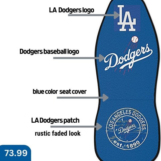 LA Dodgers Blue Car Seat Covers, Dodgers Baseball Club Truck Seat Covers Dodgers Fan Gift, car accessories gift