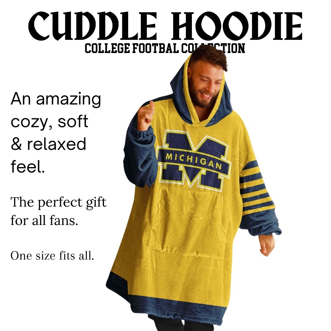 Michigan Football Cuddle Hoodie Maize & Blue Wolverines