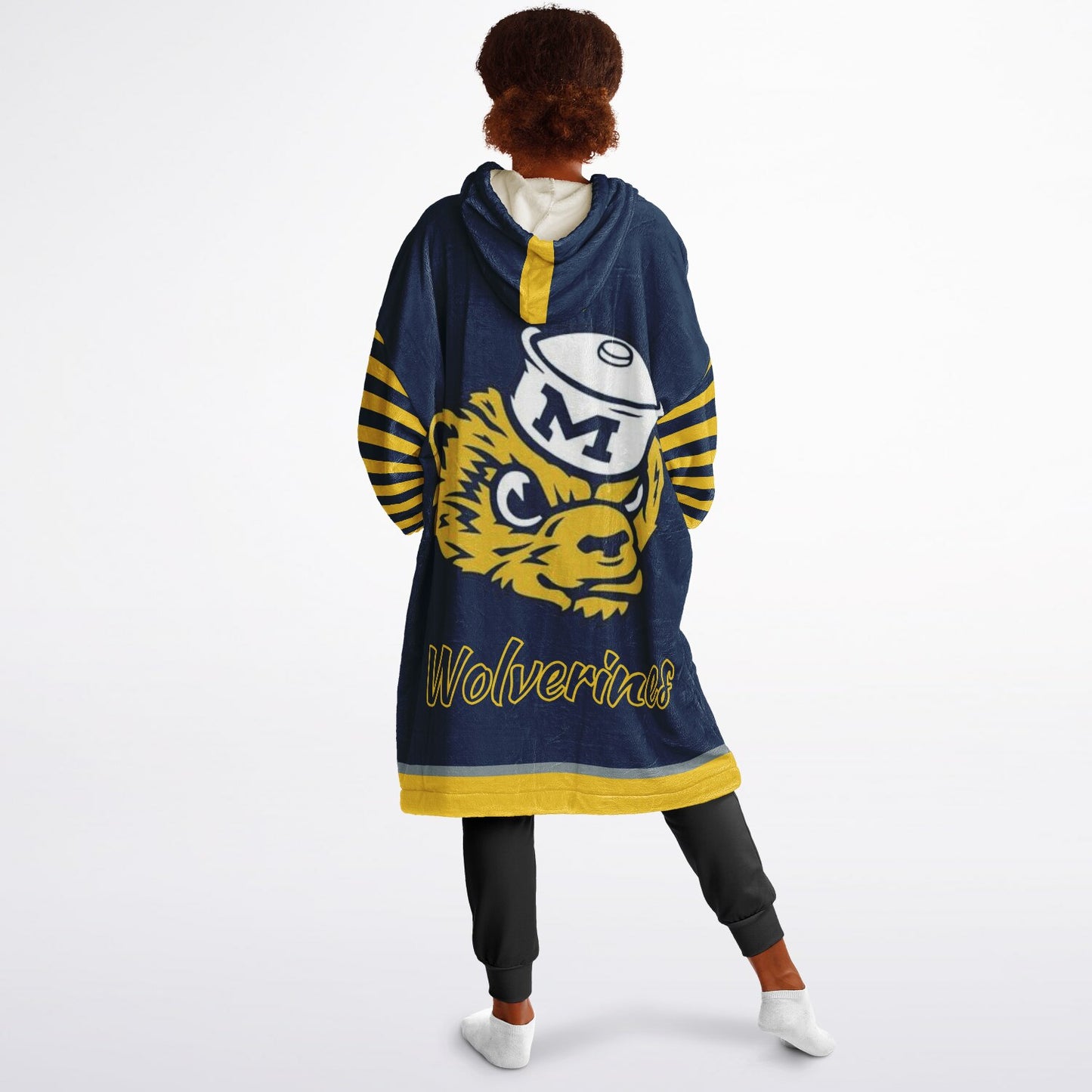 Youth Michigan Blue & Maize Oversize Cuddle Hoodie