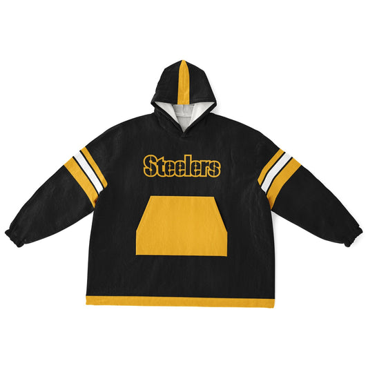 Steelers "PITTSBURGH" Oversize Cuddle Hoodie Yellow Pocket