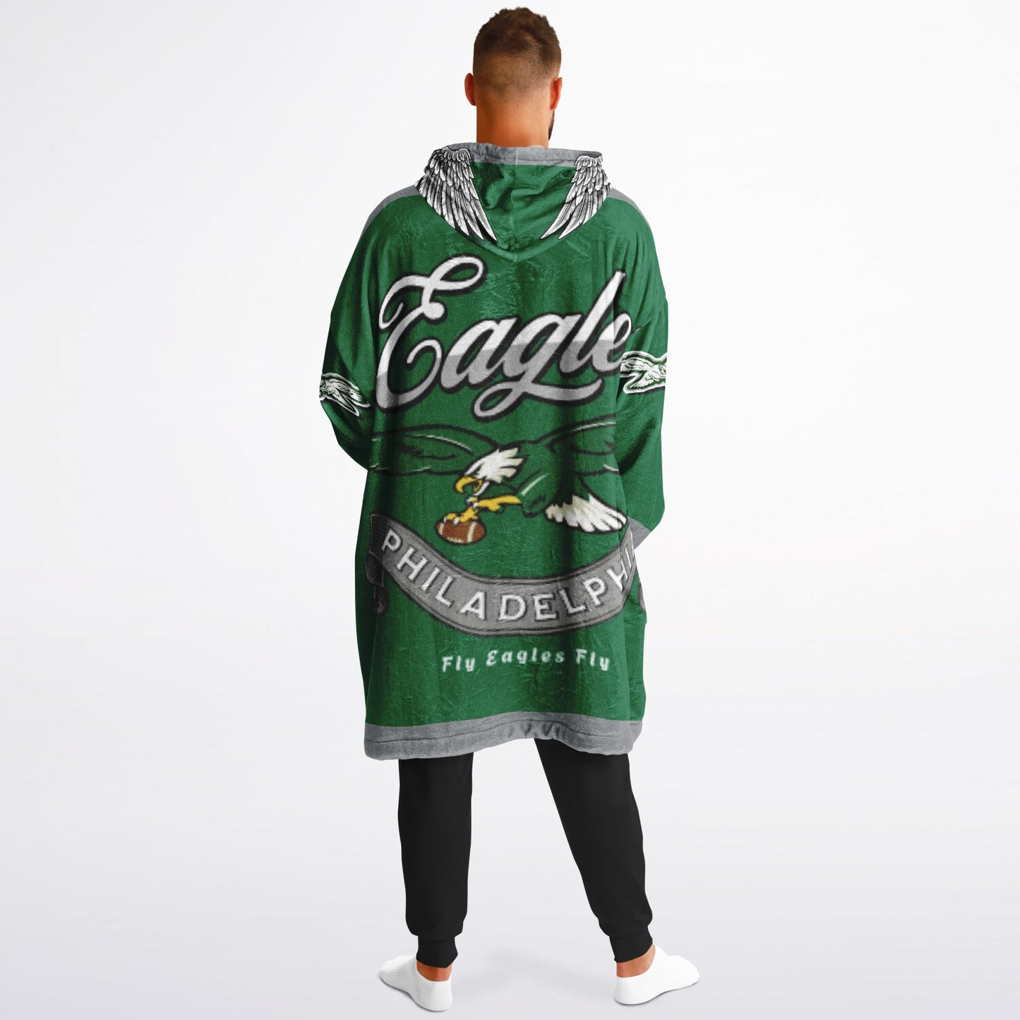 Eagles Retro Kelly Green Eagles Old School Look Cuddle Hoodie Great Gift for Fans