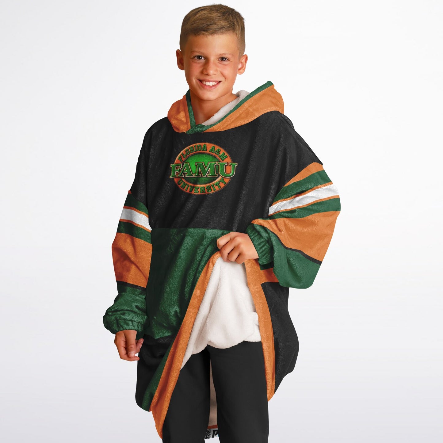 Youth FAMU Rattlers Black Oversize Cuddle Hoodie Young Fan Gift From Alumni