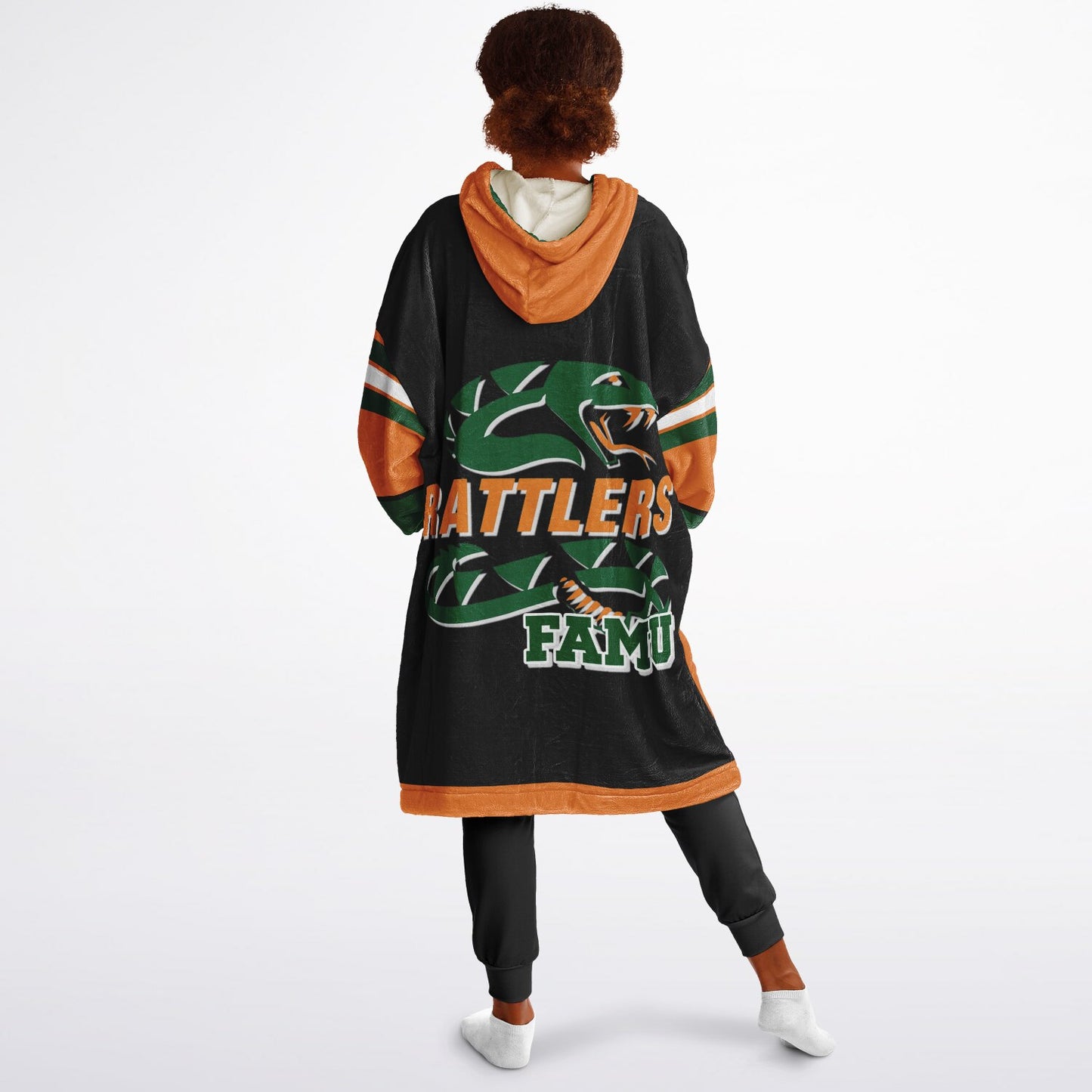 Youth FAMU Rattlers Black Oversize Cuddle Hoodie Young Fan Gift From Alumni