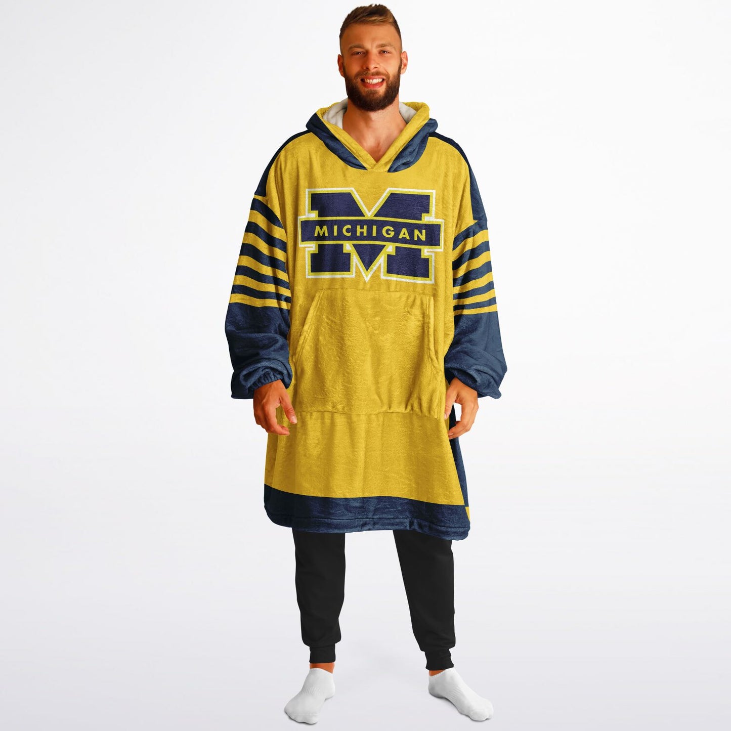 Michigan Football Cuddle Hoodie Maize & Blue Wolverines