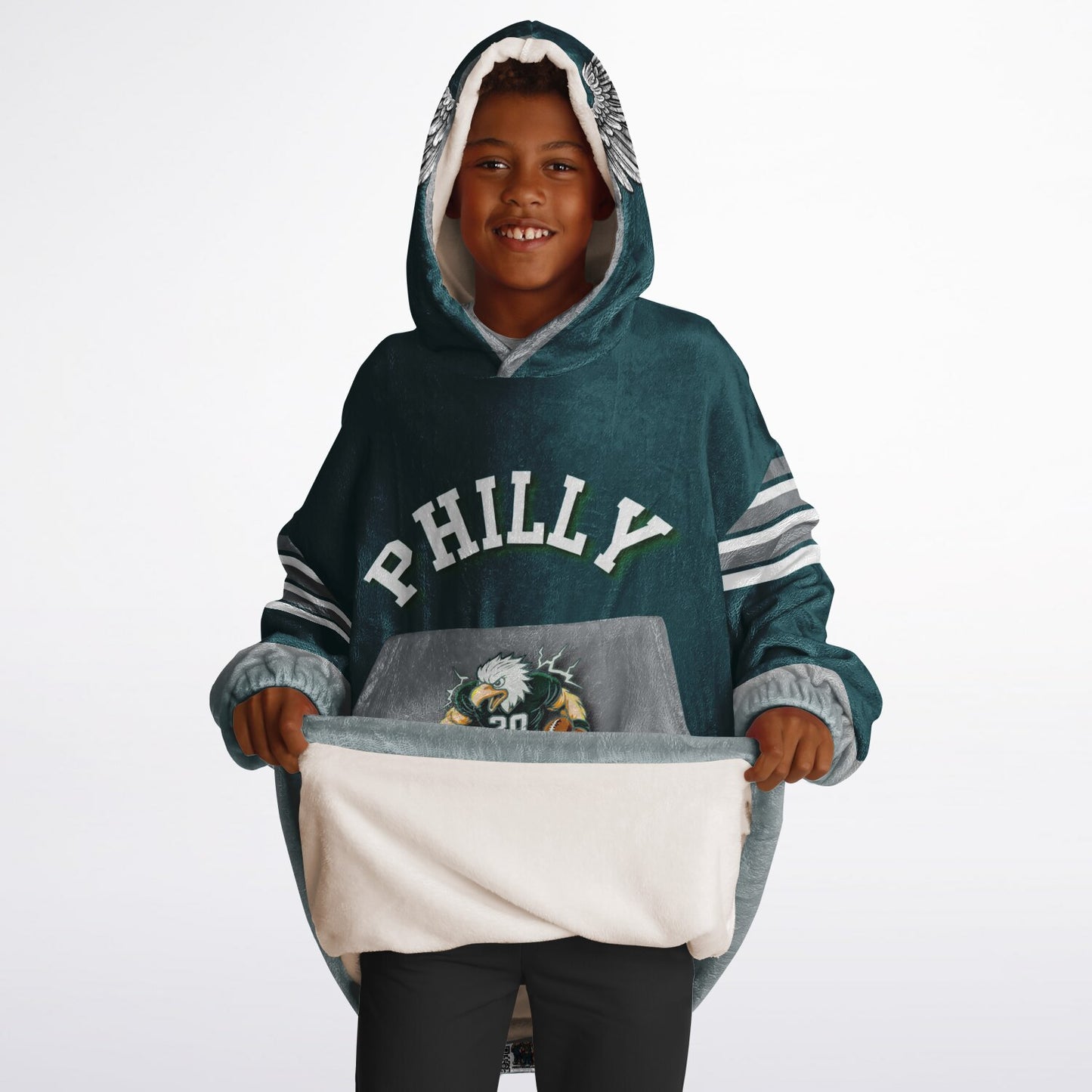 Youth Oversize Hooded Blanket Philly Player Green S.B. Champion