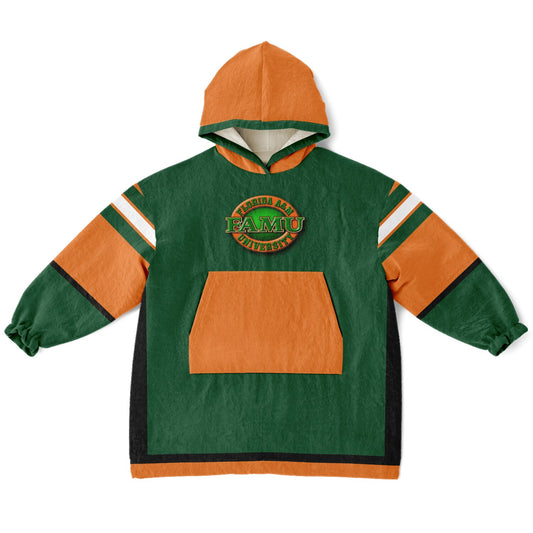 Youth FAMU Rattlers Green Oversize Cuddle Hoodie Young Fan Gift From Alumni