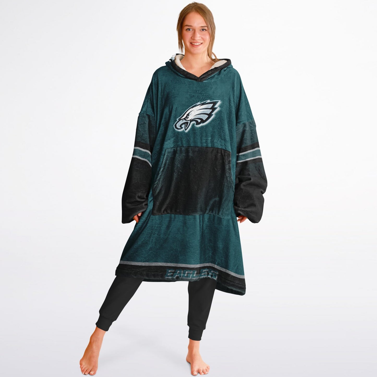 Philadelphia Eagles Victory Green Oversize Hooded Blanket
