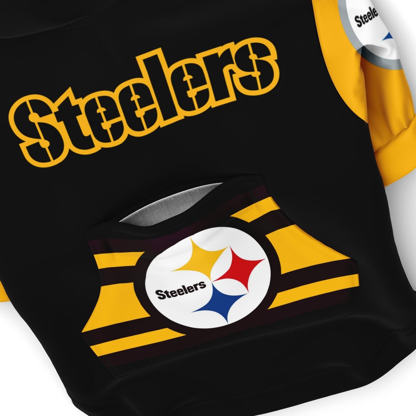 Steelers Dog Zip Up Hoodie black