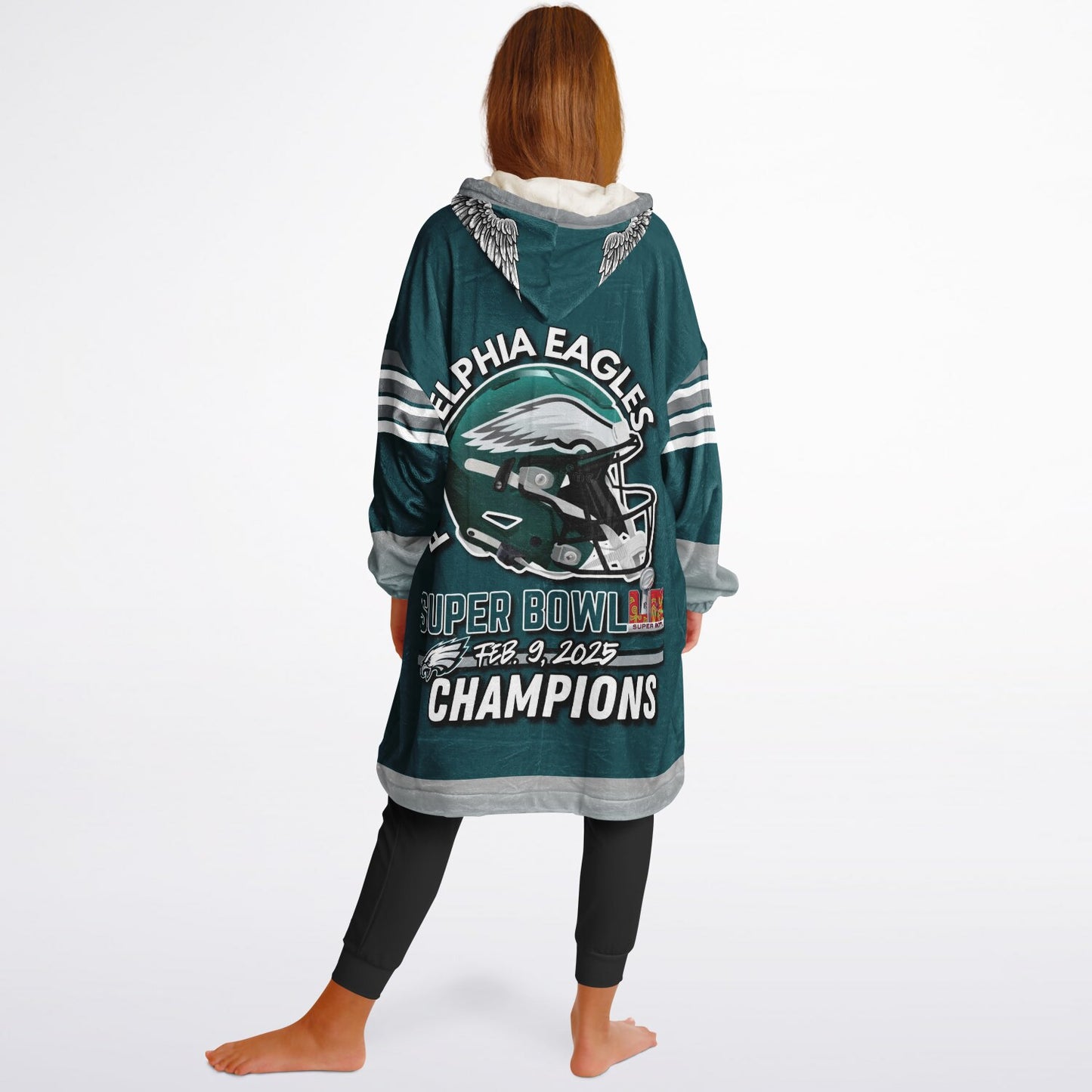Youth Oversize Hooded Blanket Philly Player Green S.B. Champion
