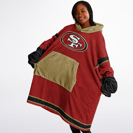 SF 49ers Red Cozy Cuddle Hoodie Gift for 49ers Fans