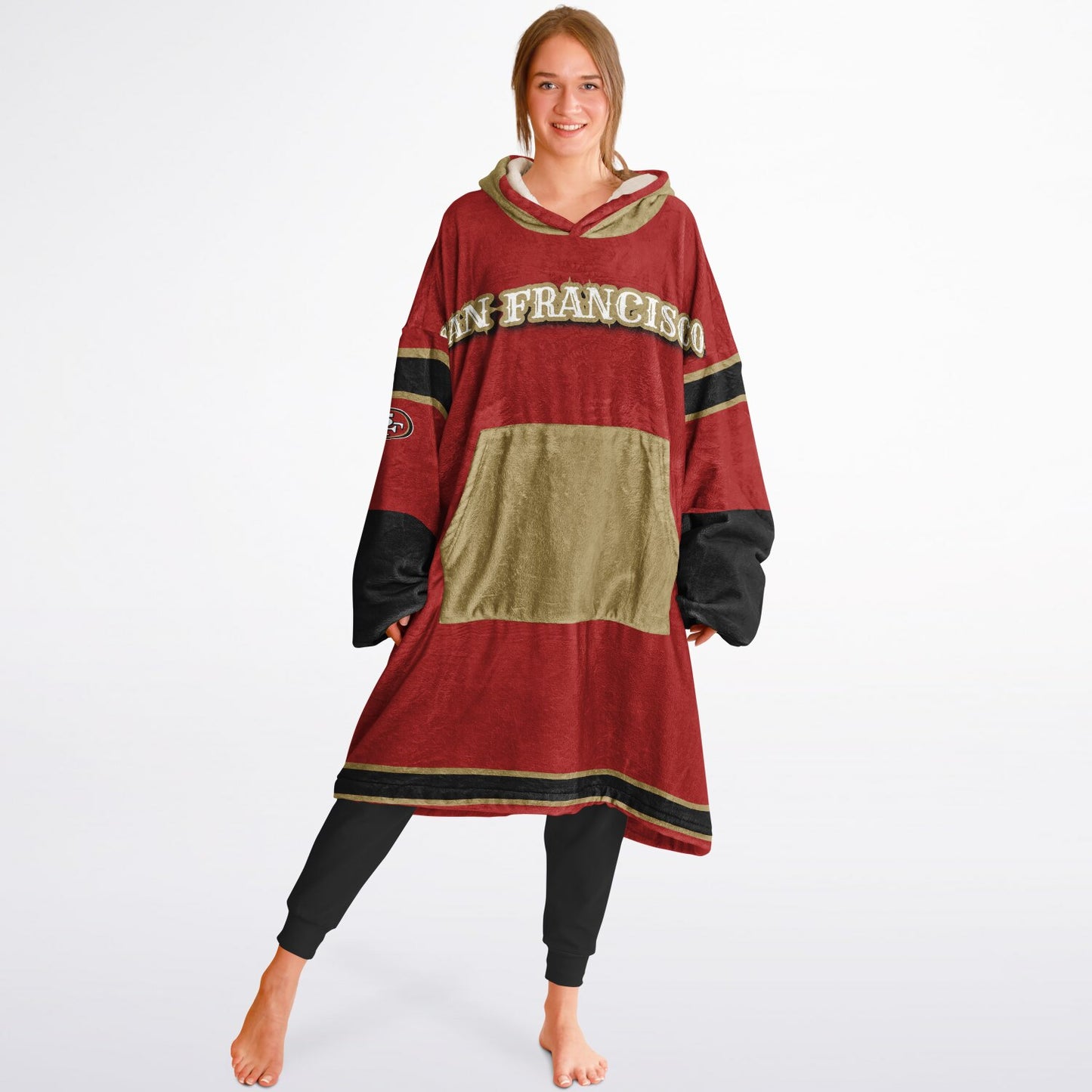 SF 49ers Red Cozy Cuddle Hoodie Gift for 49ers Fans